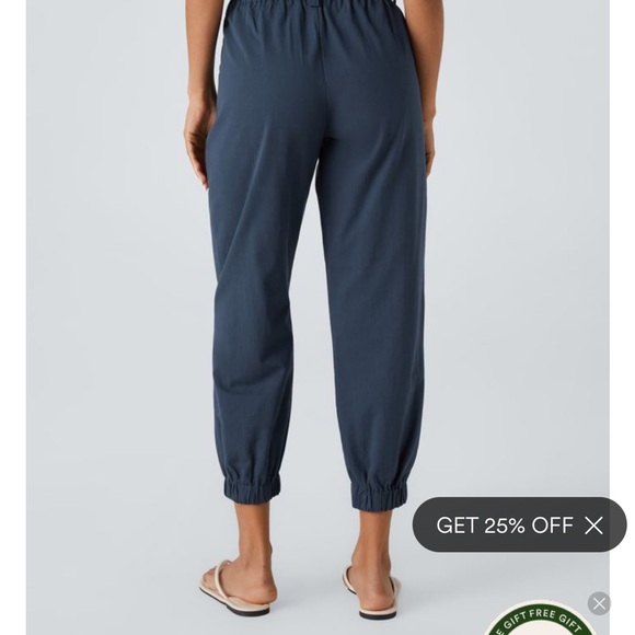 HALARA Mid Rise Zipper Pocket Casual Cotton Joggers Navy - Picture 5 of 5